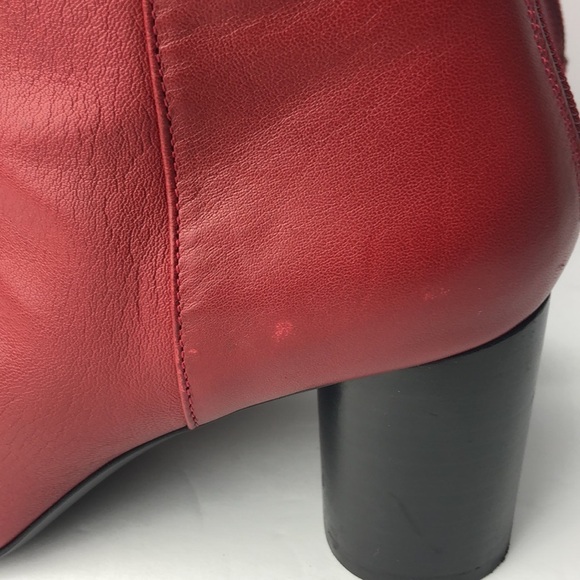 Sandro Sacha Red Healed Ankle Boots - Picture 6 of 14